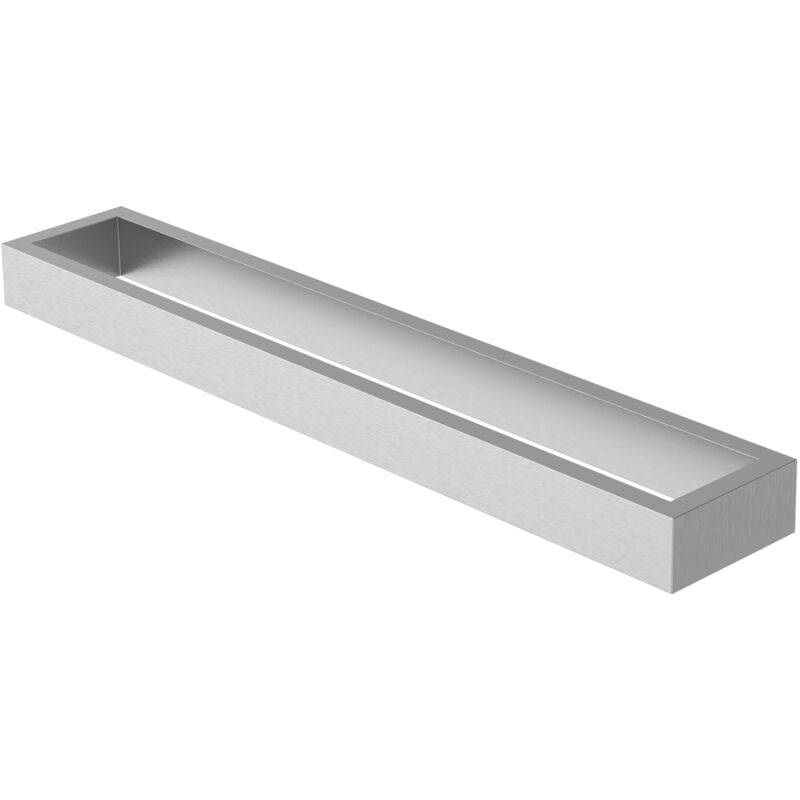 Ml-design - Porte-Serviettes sans Perçage, Autocollante, 40 cm, Argent, Acier Inox, Range-Serviettes à Suspendre, Support Mural, Design Moderne, pour