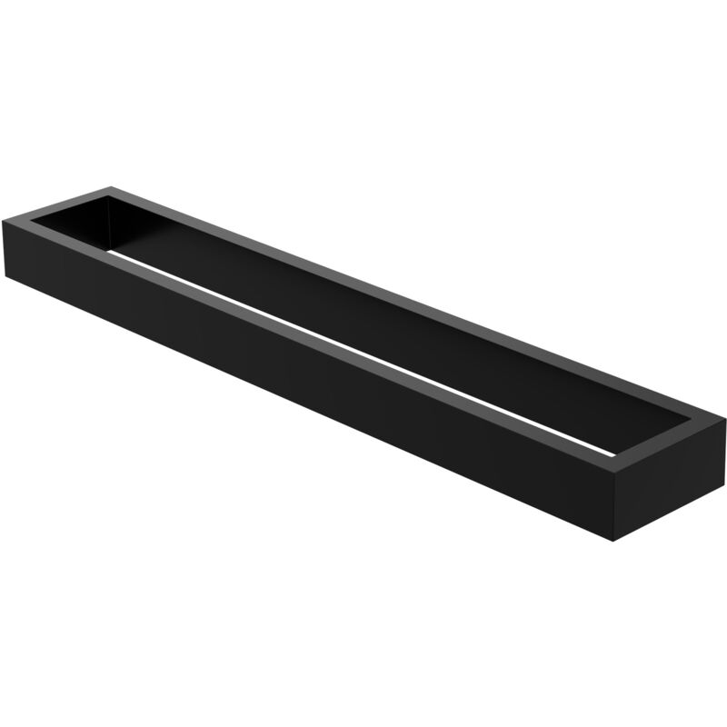 Ml-design - Porte-Serviettes sans Perçage, Autocollante, 40 cm, Noir, en Acier, Range-Serviettes à Suspendre, Support Mural, Design Moderne, pour