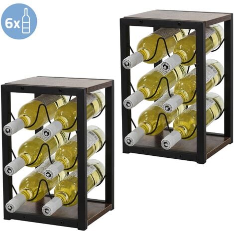 1x Cantinetta con Porta Calici, per 22 Bottiglie, da Terra, per Vino e  Prosecco HLP: 96 x 63 x 35 cm, Marrone