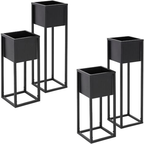 Vaso per fiori 50 x 50 x 49 cm nero PARIKIA