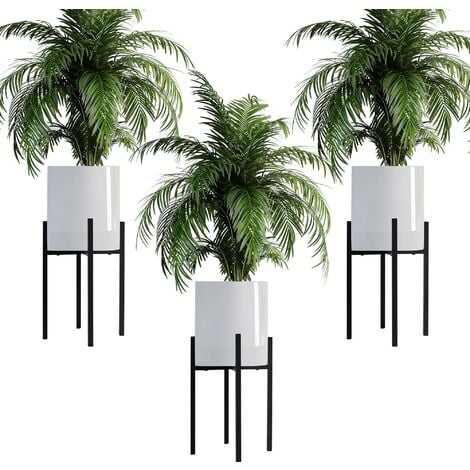 Set di vasi decorativi e supporto a 5 livelli Vegetalis in metallo e  plastica nero e verde scuro