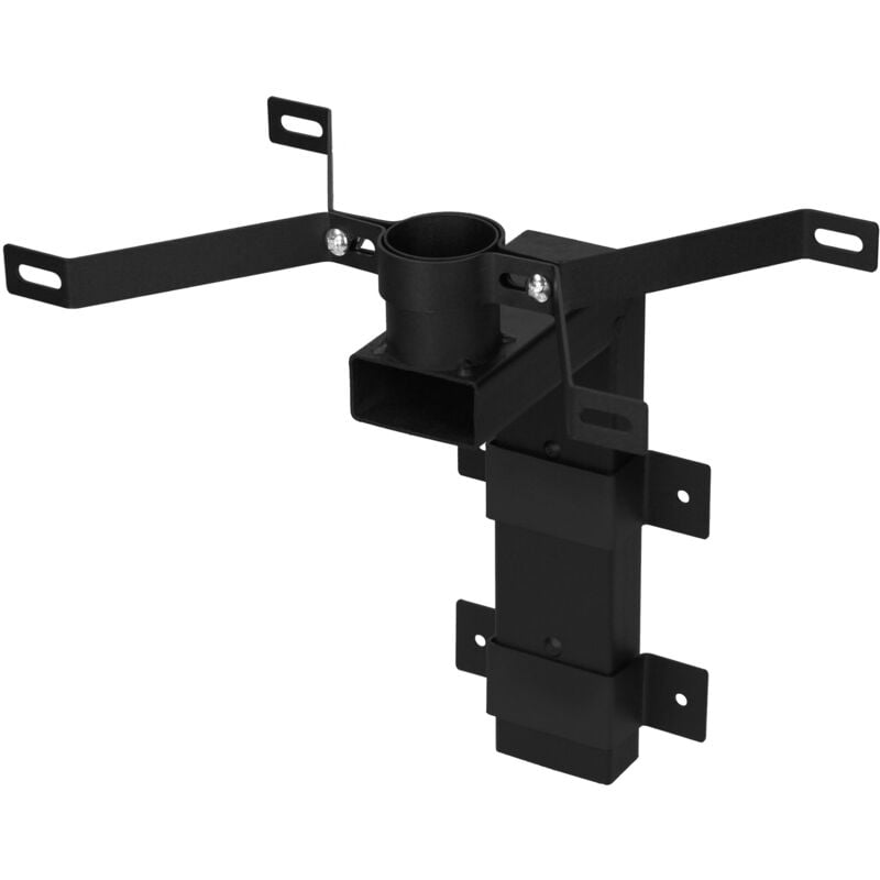 Ml-design - Support Mural pour Boîte aux Lettres, Noir, 24,5x15,5x24 cm, en Métal, Design Style Américain, Support Mural pour us Mailbox, Fixation