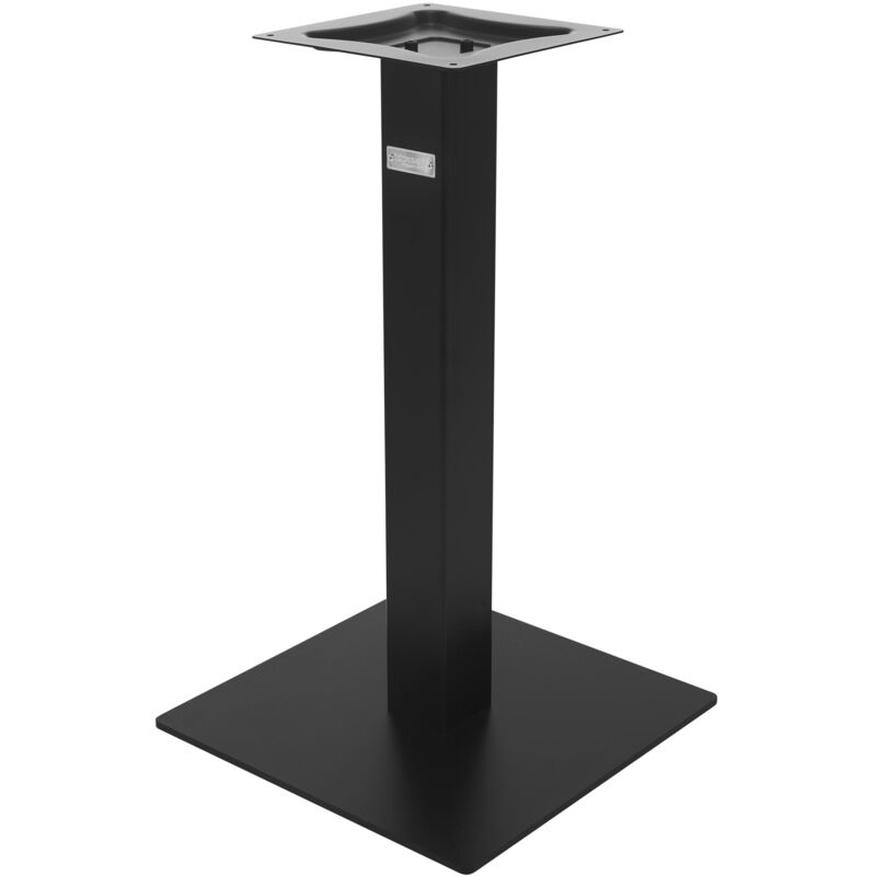 Ml-design - Tischgestell Single Schwarz Höhe 72cm, Aus Pulverbeschichtetetem Stahl, Metall Tischsäule Mit 43x43 Cm Bodenplatte, Esstisch Einzel