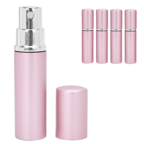 ml wiederbefüllbare Aluminiumflasche – Tragbarer leerer Verdampfer – 5er-Pack in Pink