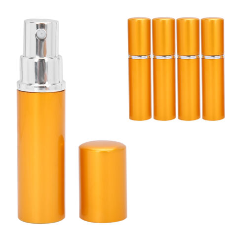 ml wiederbefüllbare Gold-Aluminiumflasche - 5er-Pack leere, tragbare Verdampfer