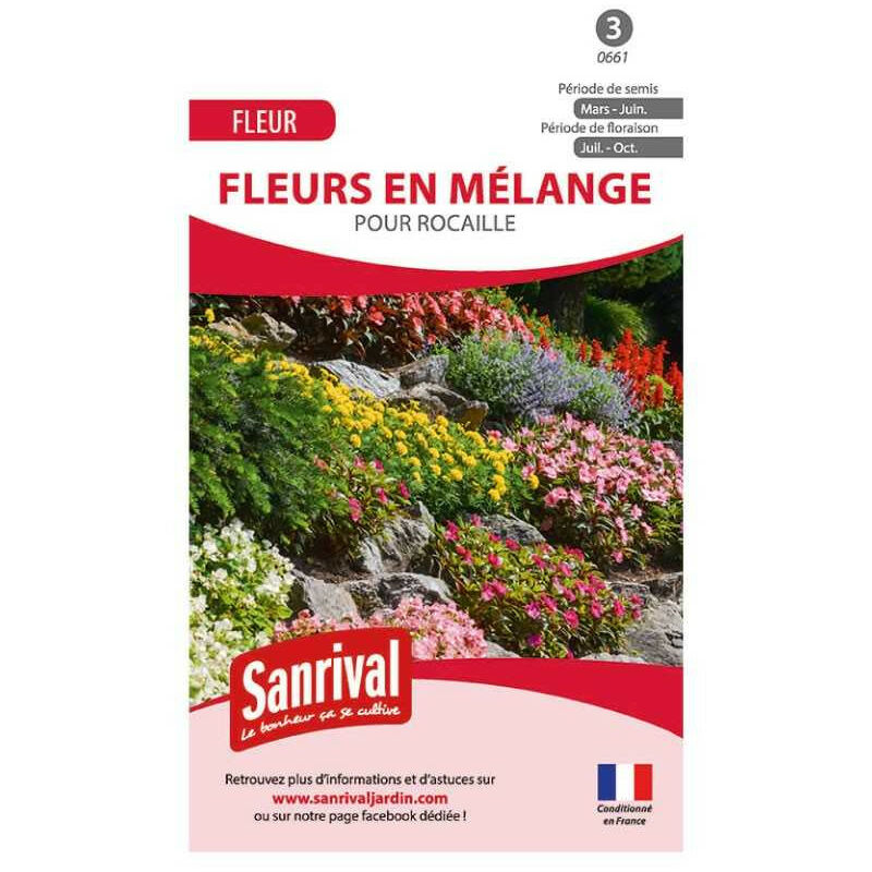 Mélange Graines de Fleurs pour Rocaille. . Marque : Sanrival Réf. : 0661