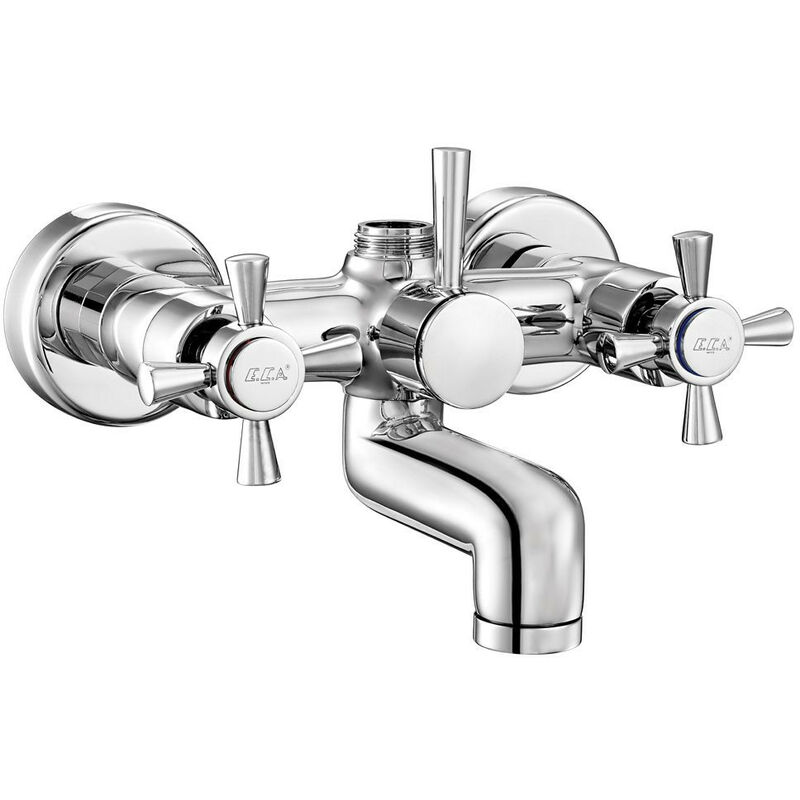 Mélangeur baignoire quadrille chrome