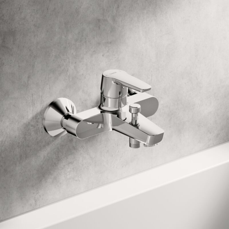 Polo Mitigeur de bain/douche, saillie 157mm, 51433293, - Hansa