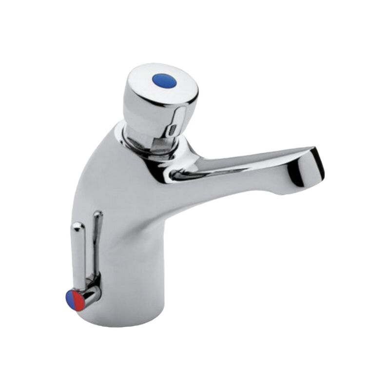 Mélangeur à bouton poussoir temporisé, pour lavabo