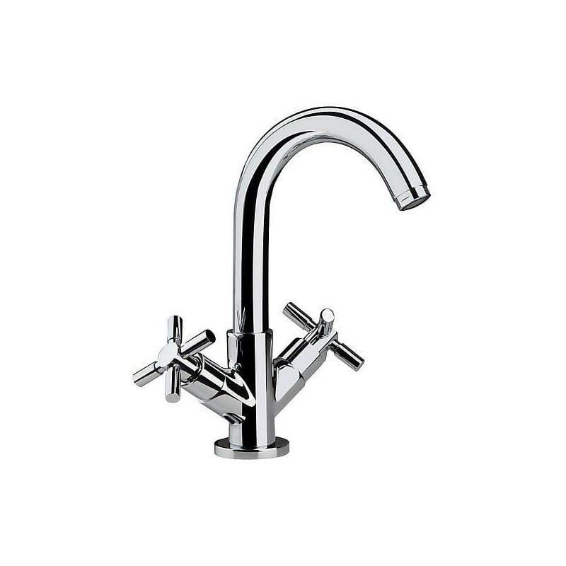 Banyo - Mélangeur de lavabo Comi avec écoulement, Saillie 138 mm