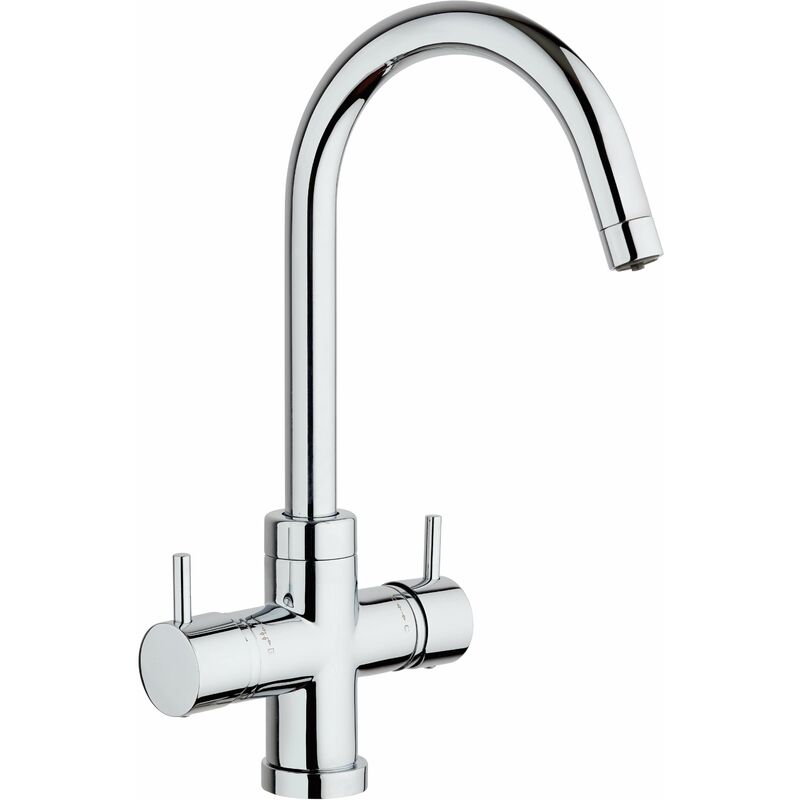 Mélangeur d'évier de cuisine avec eau plate/gazeuse et refroidisseur Paini Fresh&Frizz 78CR644 Chromé