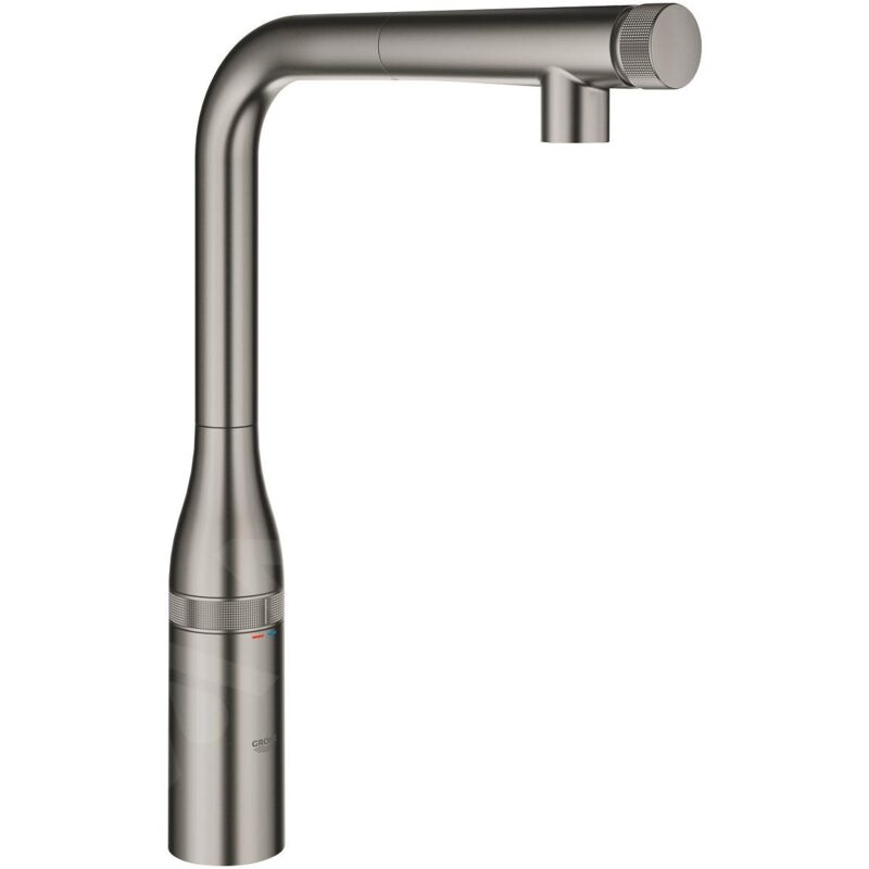 Grohe - Essence SmartControl - Mitigeur d'évier avec douchette extractible, SmartControl, Hard Graphite brossé 31615AL0