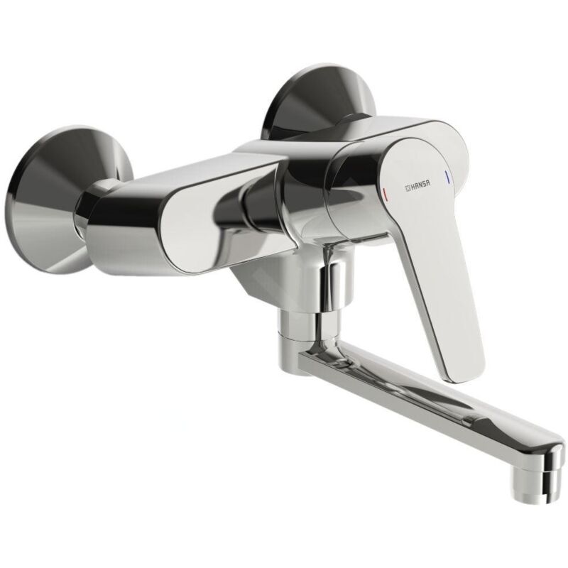 Hansa - Polo - Mitigeur d'évier mural, chrome 51612193