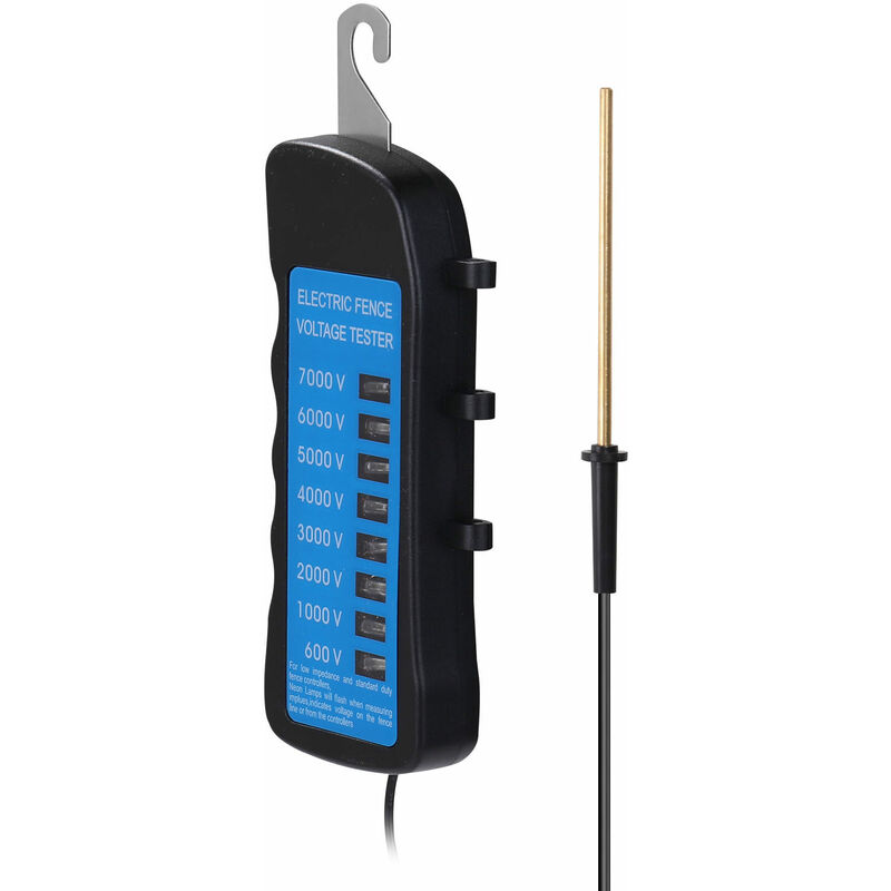 MLD-002 600V-7KV testeur de clôture maison jardin cheval bétail voltmètre de clôture électrique pas besoin de batterie avec 8 voyants lumineux