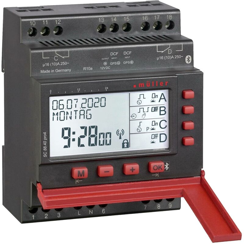 Müller sc 88.20 pro4 110-230V 50-60Hz Programmateur horaire pour rail numérique 230 v 4000 w S281432