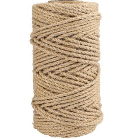 mm Juteseil, 50 m Hanfseil, Hanf-Gartenseil, Hanfschnur für Garten, DIY, Dekoration