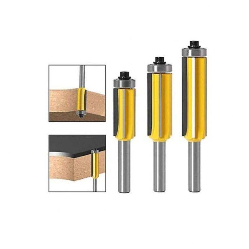 Image of Mm Schaft Holzfräser mit 4 Klingen 3-teilig Ymyny Finishing Router Bit Set