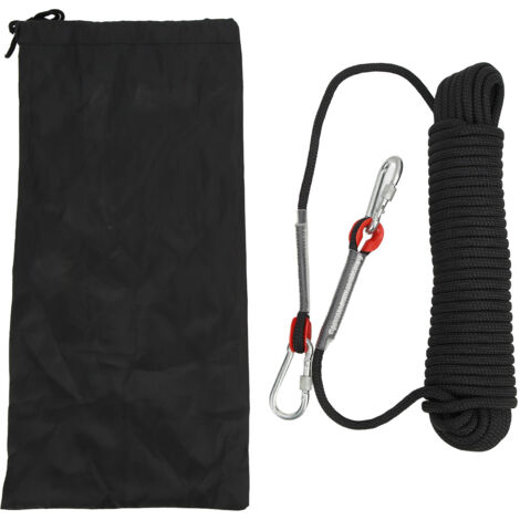 mm Statikseil für Klettern und Bergsteigen, 20 m – Schwarzes Outdoor-Abenteuerseil