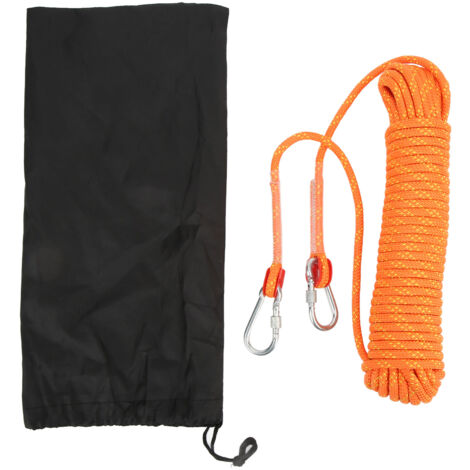 mm statisches Kletterseil für Bergsteigen und Klettersteige, 20 m, leuchtend orange