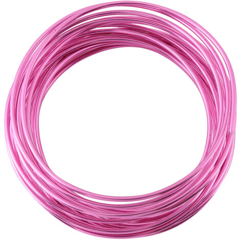 mm x 5 m oxidierter runder Aluminiumdraht für Heimwerkerprojekte und Bastelarbeiten (rosa)