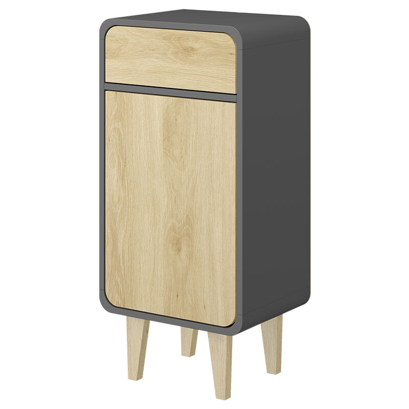 Vicco - Midischrank Arla, Anthrazit/goldkraft Eiche, 40 X 81 Cm