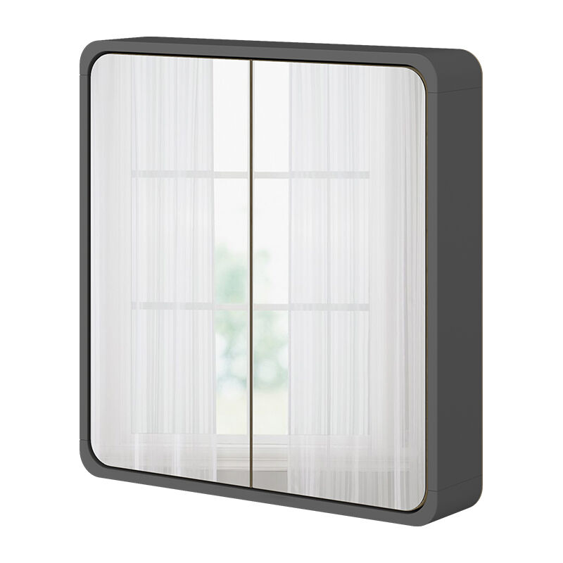 Vicco - Badezimmerspiegelschrank Arla, Anthrazit, 60 X 60 Cm