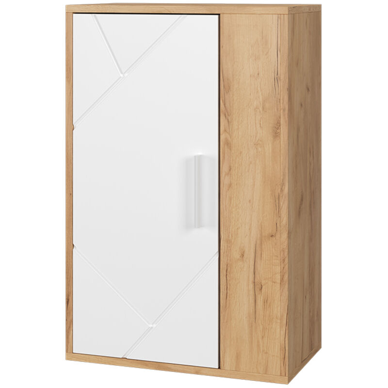 Vicco - Hängeschrank Berno, Goldkraft Eiche/weiß, 50.1 X 78.4 Cm Mit 2 Fächern