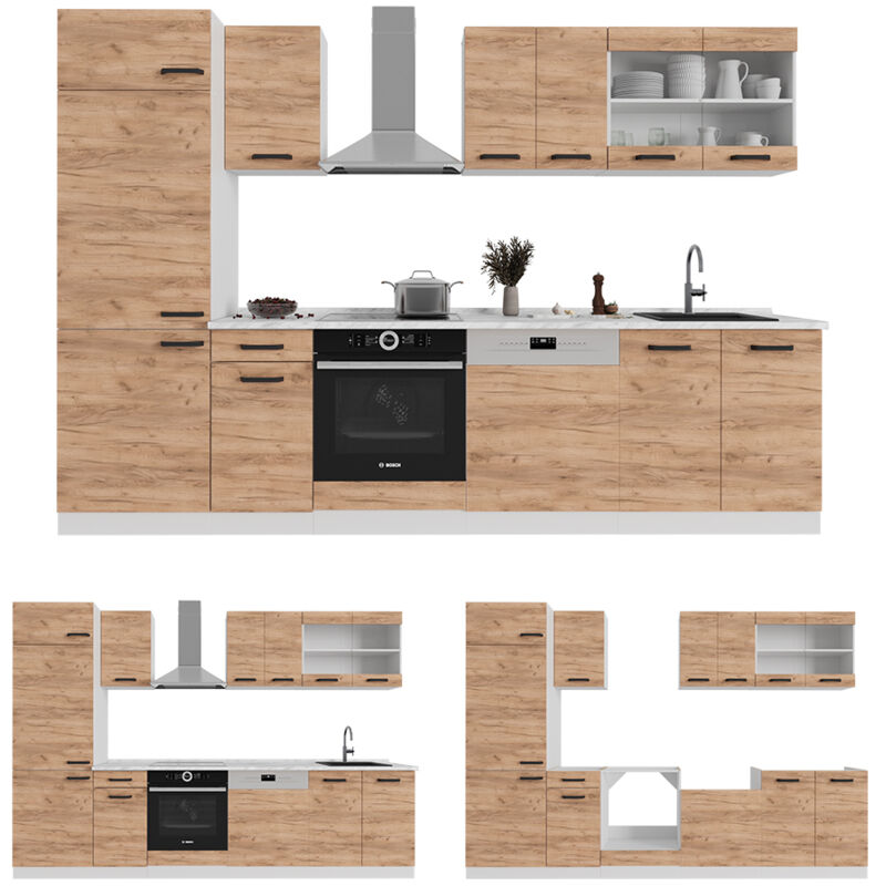 Vicco - Wohnzimmerschrank Berno, Schwarz/sandeiche, 70.8 X 38.9 Cm Mit Klapptür