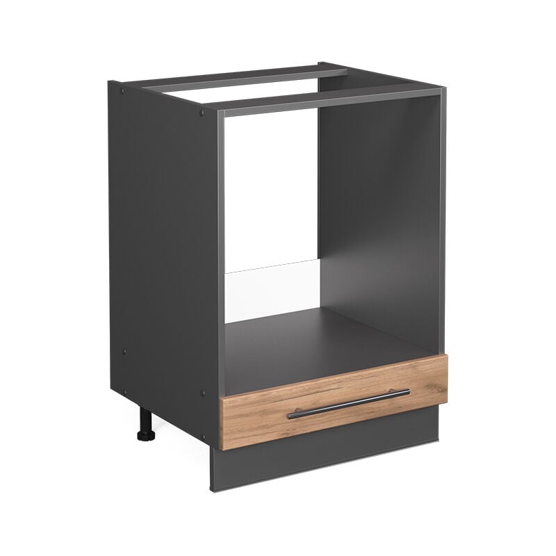 Meuble pour four Fame-Line, Chêne de force doré, 60 cm sans plan de travail Vicco