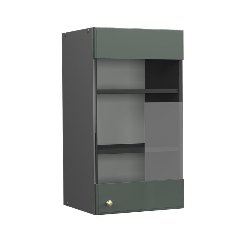 Meuble de cuisine haut vitré Fame-Line, Vert Or Campagne, 40 cm Vicco