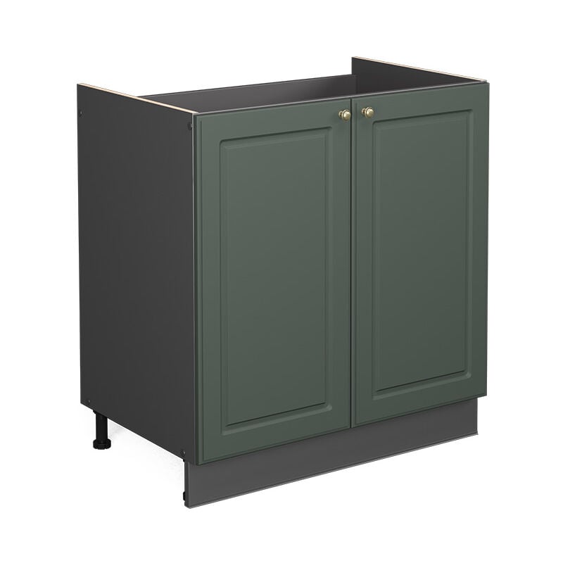 Meuble bas sous-évier Fame-Line, Vert Or Campagne, 80 cm sans plan de travail Vicco