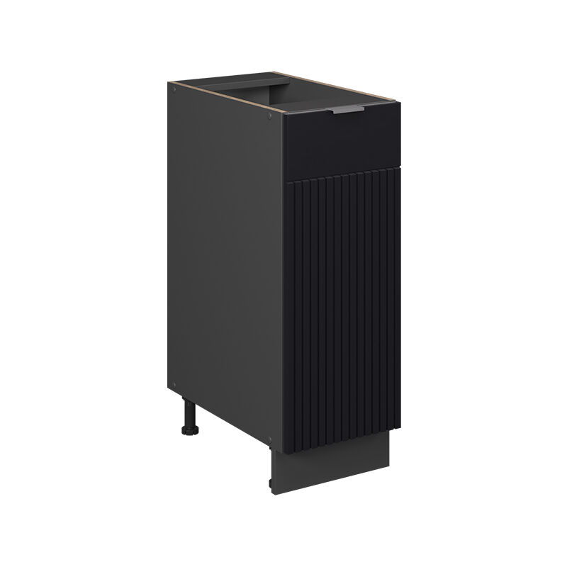 Apothekerschrank Fame-line, Schwarz Gestreift, 30 Cm Ohne Arbeitsplatte, Vicco