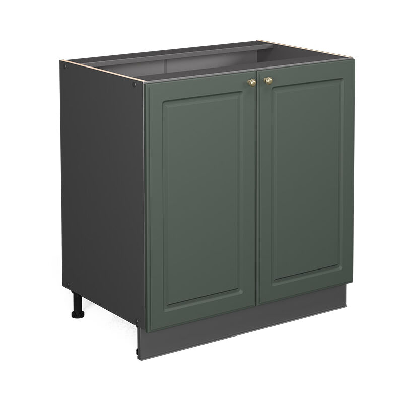 Spülenunterschrank Fame-line, Grün-gold Landhaus, 80 Cm Mit Regal, Ohne Arbeitsplatte Vicco