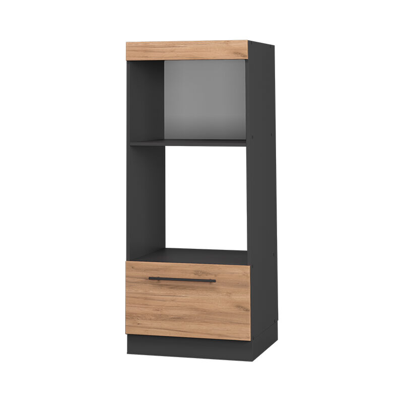 Vicco - Mikrowellenschrank Fame-line, Goldkraft Eiche, 60 Cm Offen