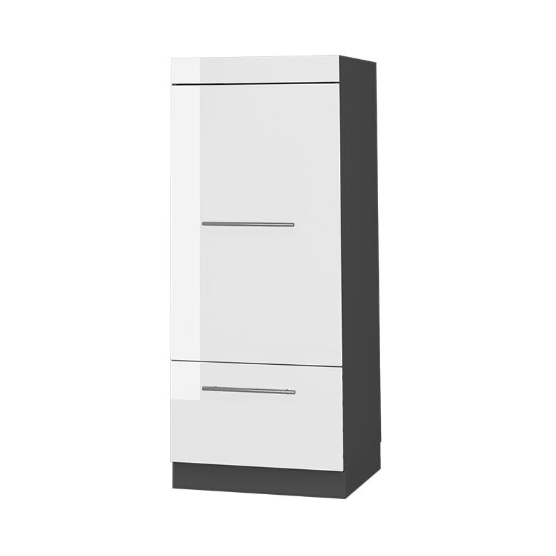 Vicco - Mikrowellenschrank Fame-line, Weiß Hochglanz, 60 Cm