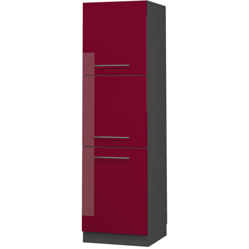 Herdumbauschrank Fame-line, Bordeaux Hochglanz, 60 Cm, Vicco