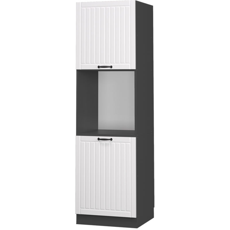 Herdumbauschrank Fame-line, Weiß Landhaus, 60 Cm Offen, Vicco