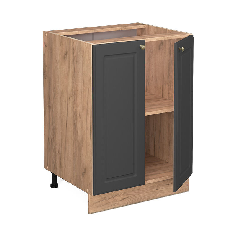 Vicco - Küchenunterschrank Fame-line, Anthrazit-gold, 60 Cm , Ap Marmor