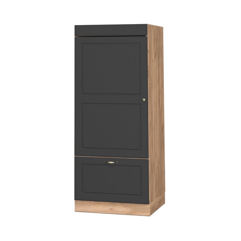 Vicco - Armoire micro-ondes Fame-Line, Anthracite-or, 60 cm