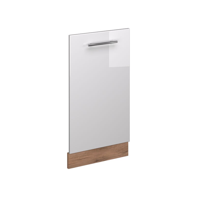 Façade de lave-vaisselle Fame-Line, Blanc Haute brillance, 45cm sans pt Vicco