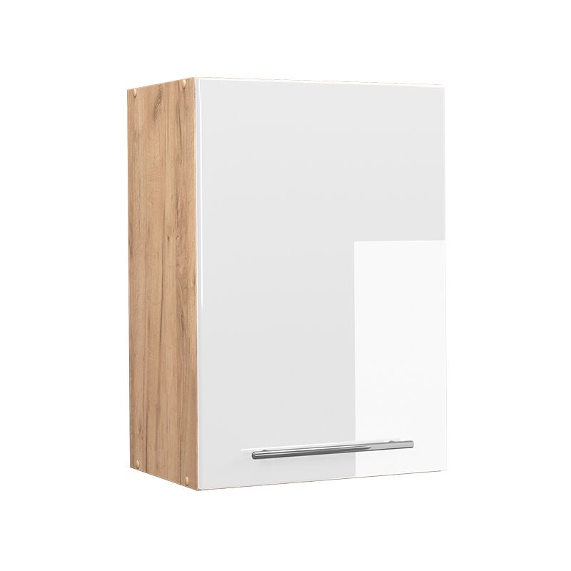 Elément haut de cuisine Fame-Line, Blanc Haute brillance, 50 cm Vicco