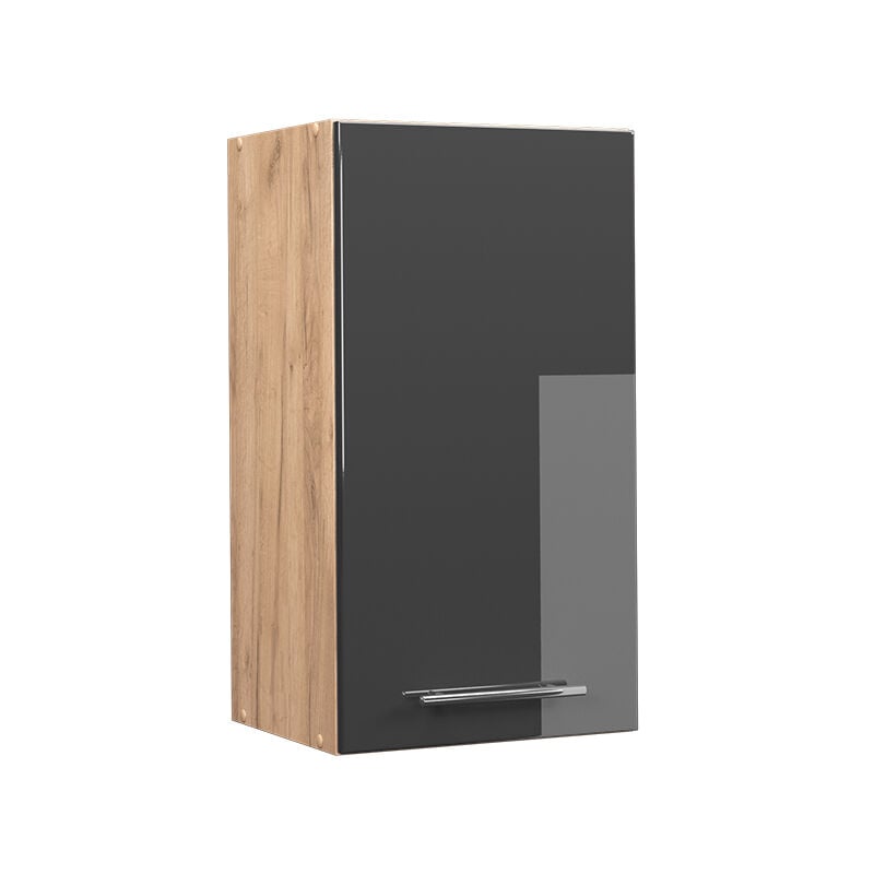 Elément haut de cuisine Fame-Line, Anthracite Haute brillance, 40 cm Vicco