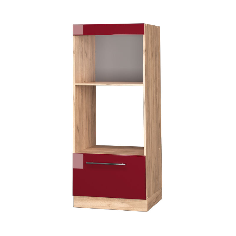 Armoire micro-ondes Fame-Line, Rouge bordeaux Haute brillance, 60 cm ouvert Vicco