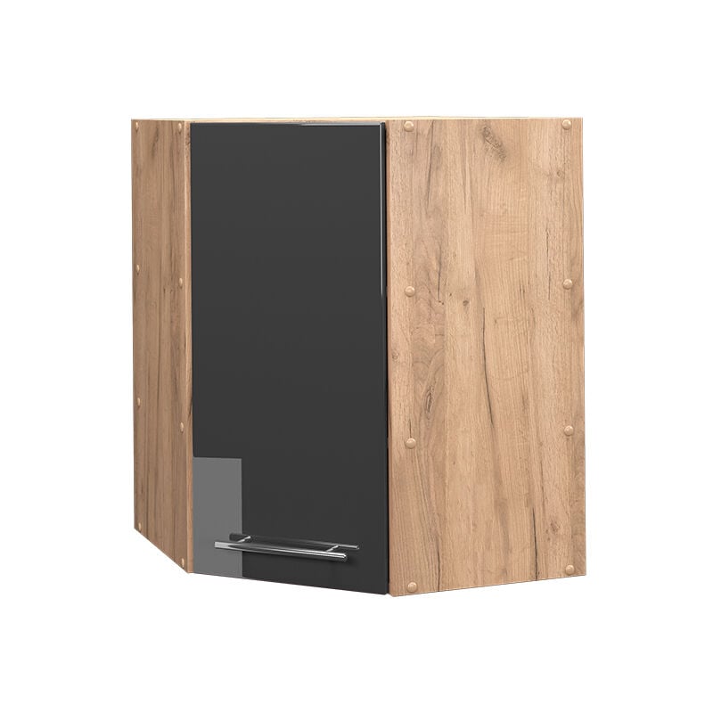 Elément haut de cuisine Fame-Line, Anthracite Haute brillance, 57 cm Vicco