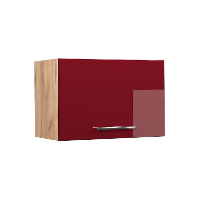 Elément haut de cuisine Fame-Line, Rouge bordeaux Haute brillance, 60 cm Plat Vicco