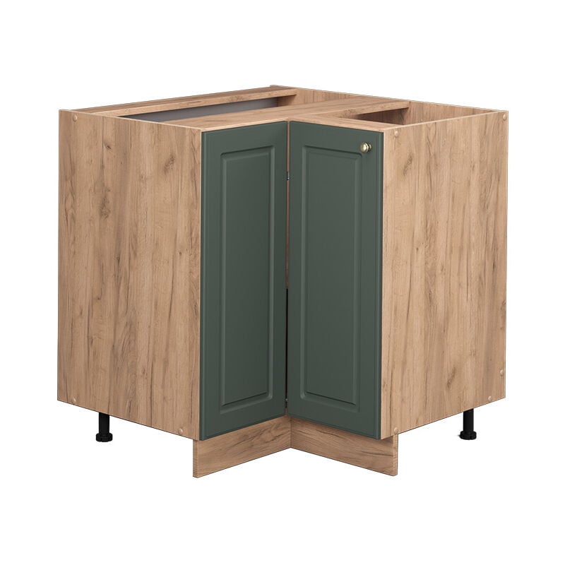 Meuble d'angle Fame-Line, Vert Or Campagne, 80.5 cm sans plan de travail Vicco