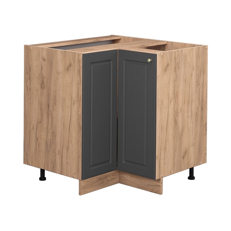 Meuble d'angle Fame-Line, Anthracite-or, 80.5 cm sans plan de travail Vicco