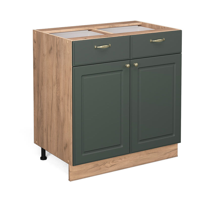 Meuble cuisine Fame-Line, Vert Or Campagne, 80 cm sans plan de travail Vicco