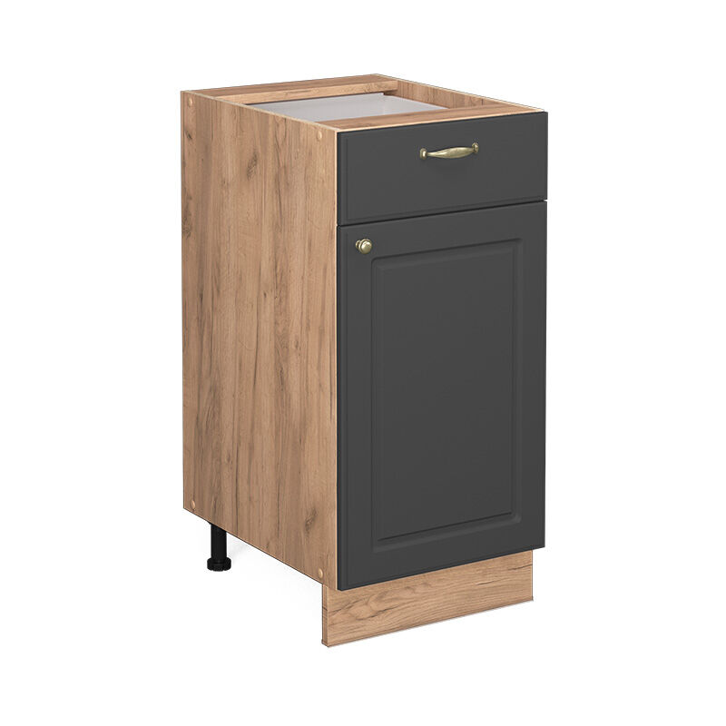 Vicco - Küchenunterschrank Fame-line, Anthrazit-gold, 40 Cm Ohne Arbeitsplatte