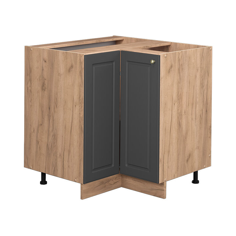 Vicco - Meuble d'angle Fame-Line, Anthracite-or, 80.5 cm sans plan de travail